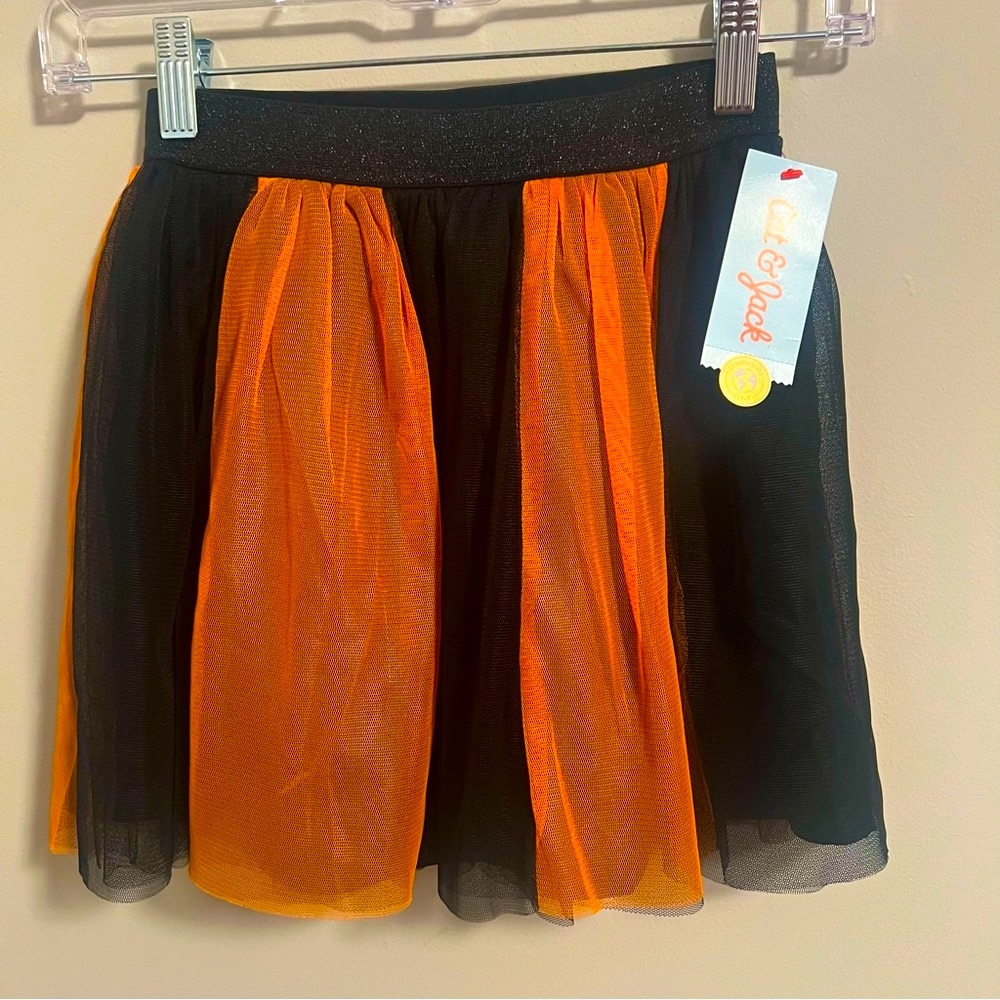 Cat & Jack Orange and Black Girl’s Tutu Skirt